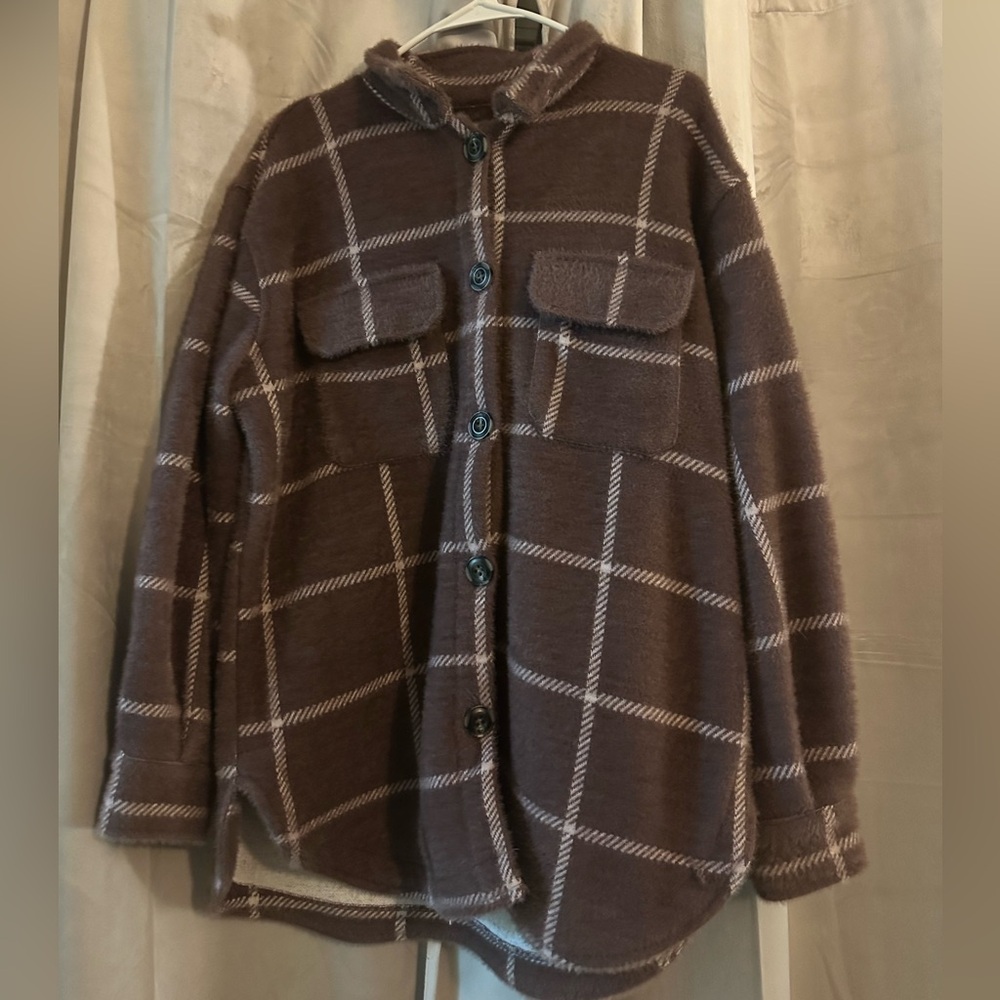 Z Supply Tucker Shirt Jacket / Checkered Button Down Shirt